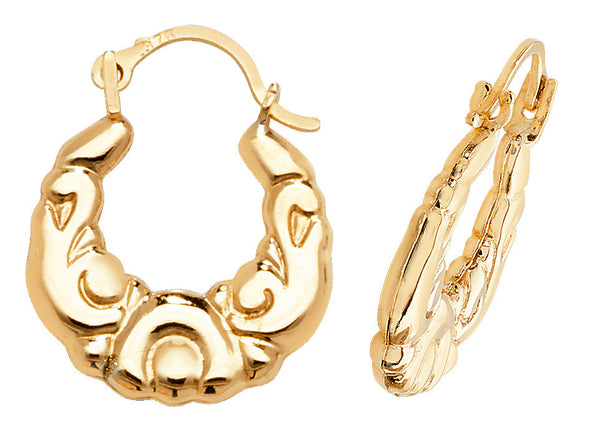 9CT Gold Baby Creole Earrings – Hackney Jewellers