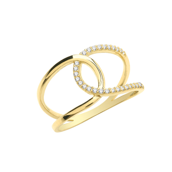 9ct Gold Interlocking Ladies Ring  Hackney Jewellers