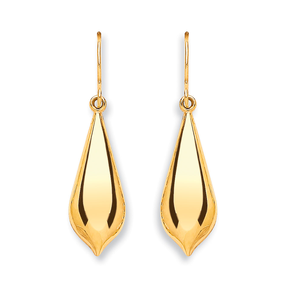 9ct Gold Peardrop Drop Earrings