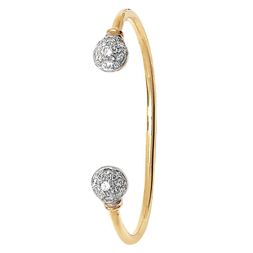 9ct Gold Babies Cubic Torque Bangle