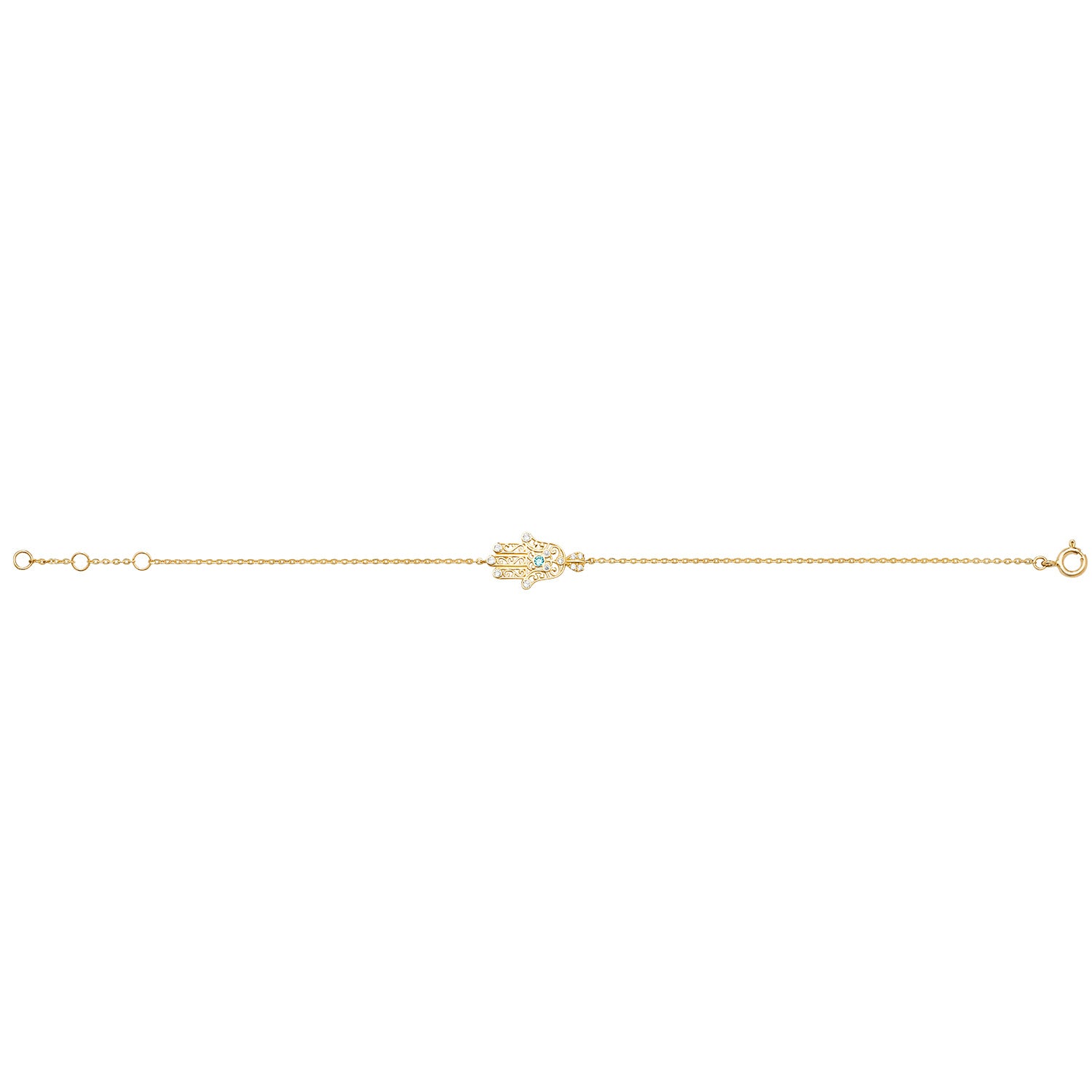 9ct Gold Hamsa Ladies Bracelet