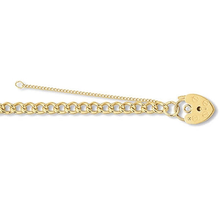  9ct Gold Solid Charm Bracelet