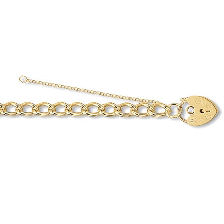  9ct Gold Solid Charm Bracelet