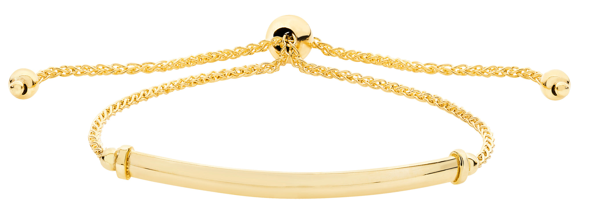 9ct Gold Ladies Bracelet With Bar