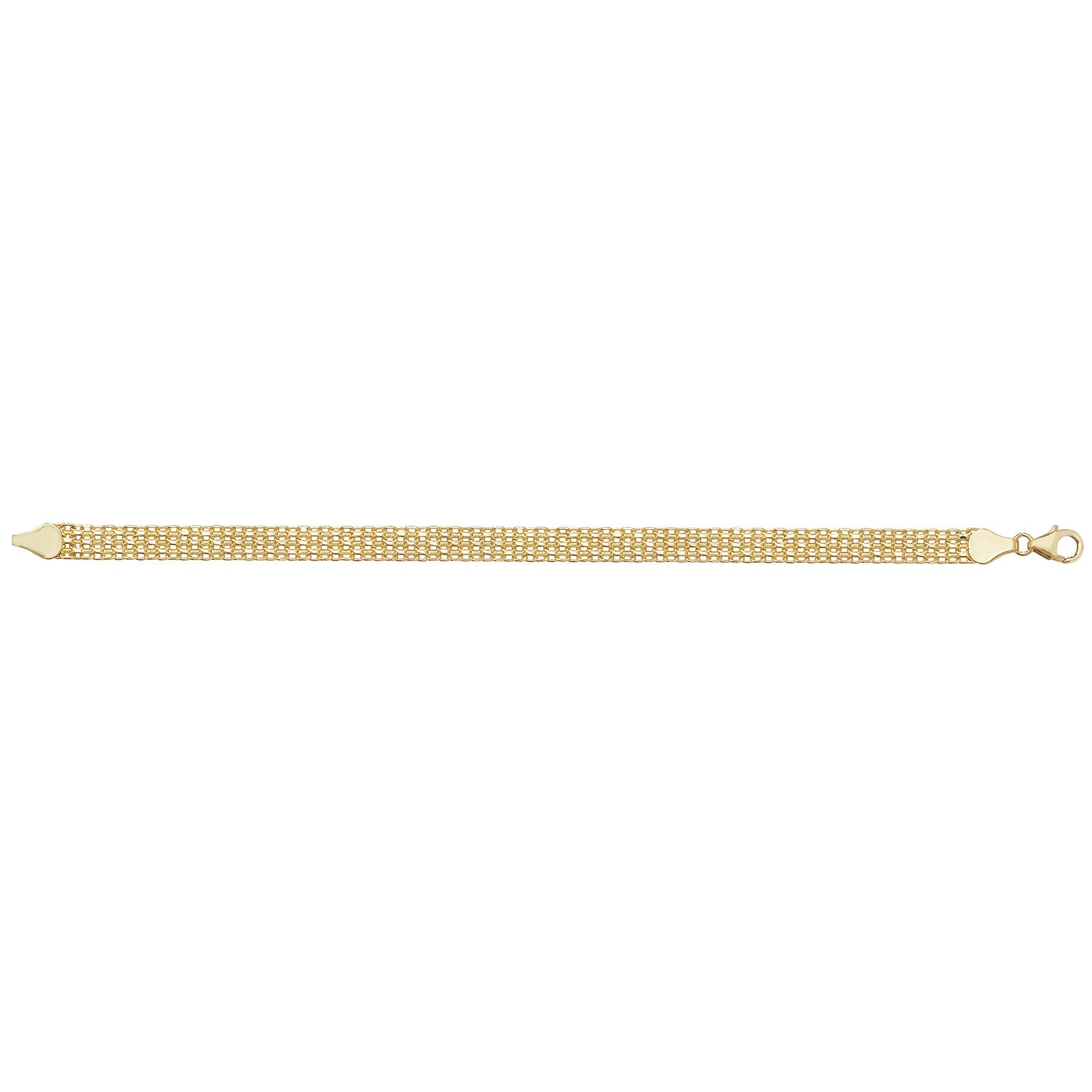 9ct Gold Flat Woven Ladies Bracelet