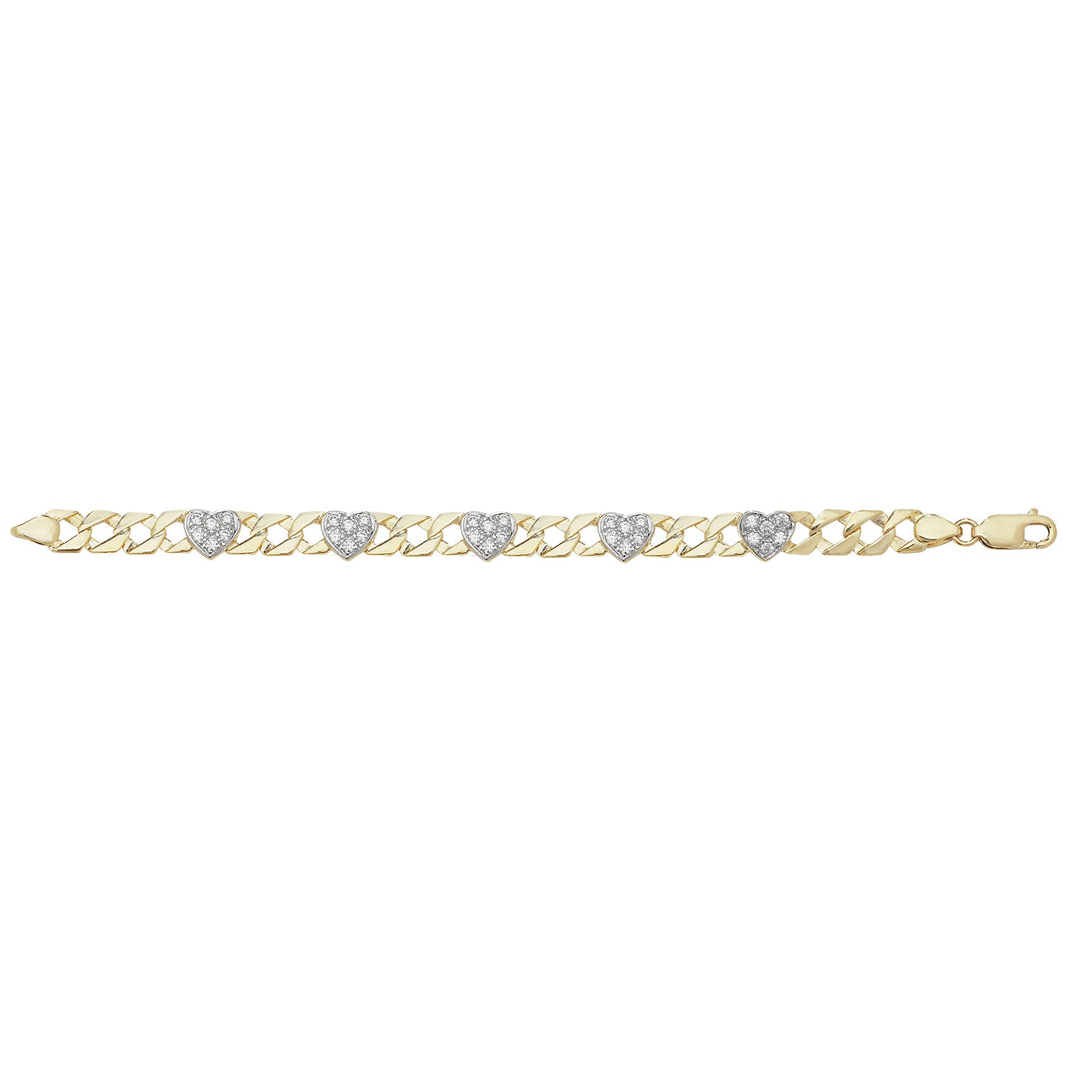 9ct Gold Baby Hearts Bracelet