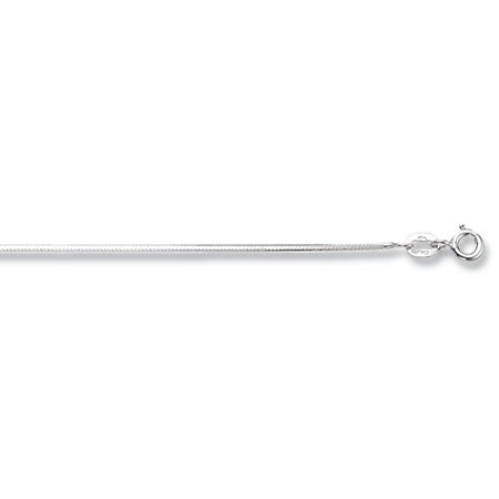  9ct White Gold 18" Snake Chain