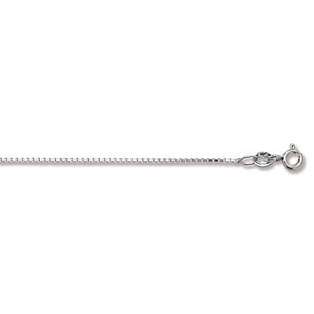 9ct White Gold 20" Box Chain