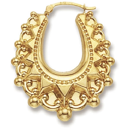  9ct Gold Victorian Creole  Earrings