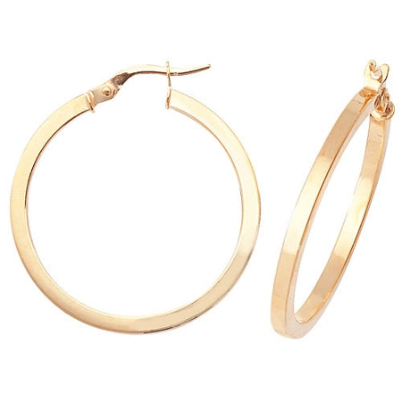 9ct Gold Polished Hoop Earrings