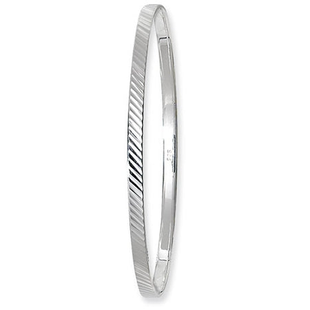 Sterling Silver Pair Of Patterned Bangles