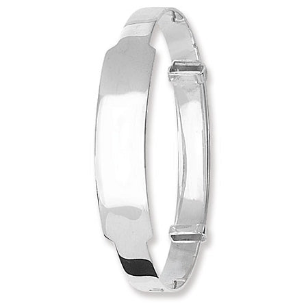 Sterling Silver Wide Expandable Baby ID Bangle