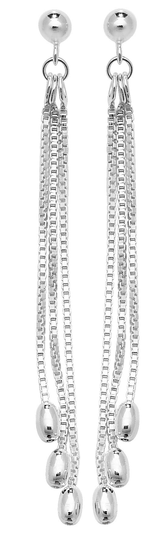 Sterling Silver Tassel Drop Earrings
