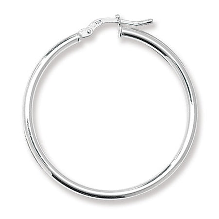 Sterling Silver Plain hoop Earrings