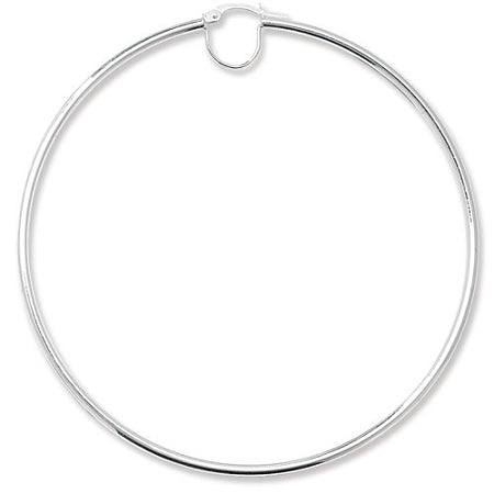 Sterling Silver Extra Large Plain Hoop earrings