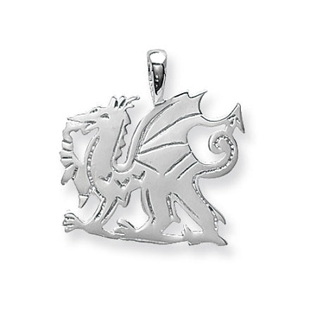 Sterling Silver Welsh Dragon Pendant