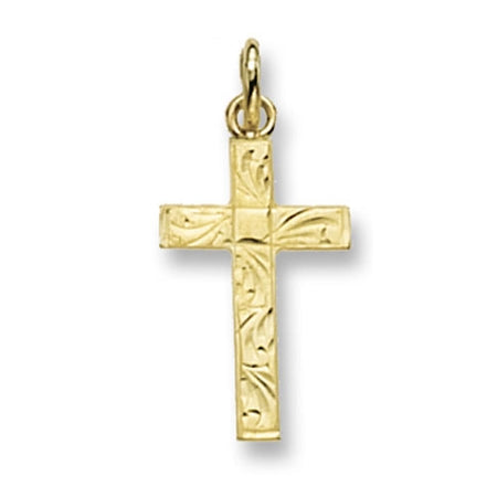 9ct Gold Patterned Cross