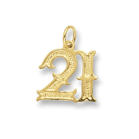 9ct Gold Fancy '21' Pendant