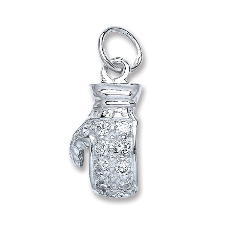 Sterling Silver Cubic Zirconia Boxing Glove 