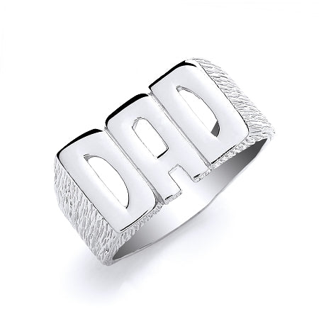Sterling Silver 'DAD' Ring